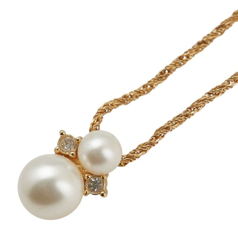 Dior Faux Pearl Rhinestone Necklace